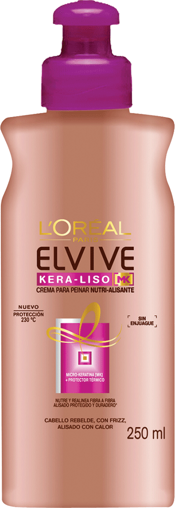 Liss Intense Cpp 250ml Kera Liso Crema Para Peinar Nutri Alisante Elvive Kera Liso Packshot